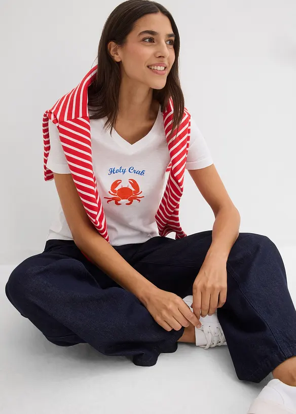 T-shirt in puro cotone, bonprix