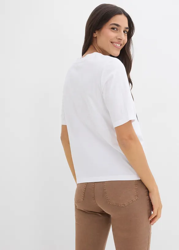 T-shirt in puro cotone, bonprix