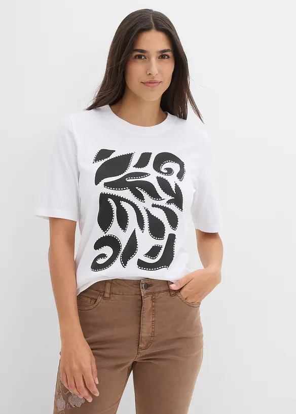 T-shirt in puro cotone, bonprix