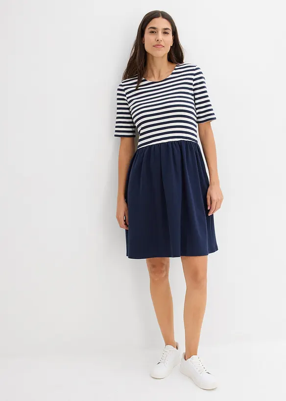 Abito in maglina di puro cotone, bonprix