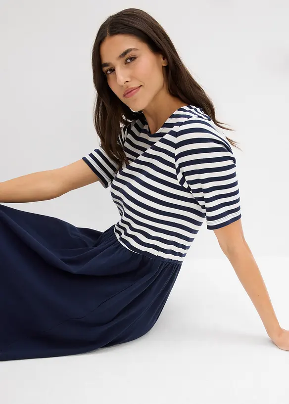 Abito in maglina di puro cotone, bonprix