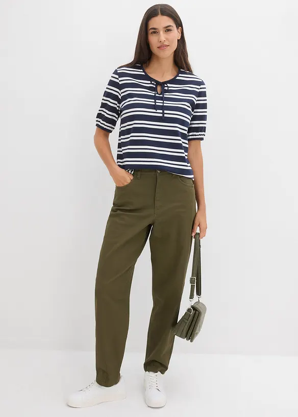 Pantaloni barrel con elastico in vita, bonprix