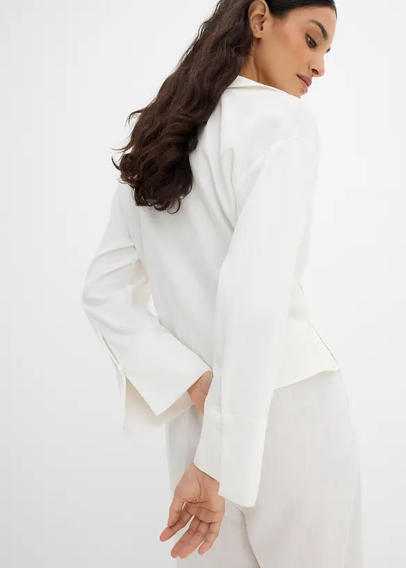 Blusa asimmetrica in misto viscosa, bonprix