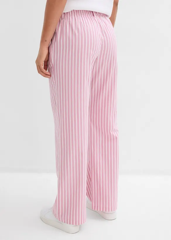 Pantaloni a palazzo in popeline di cotone, bonprix