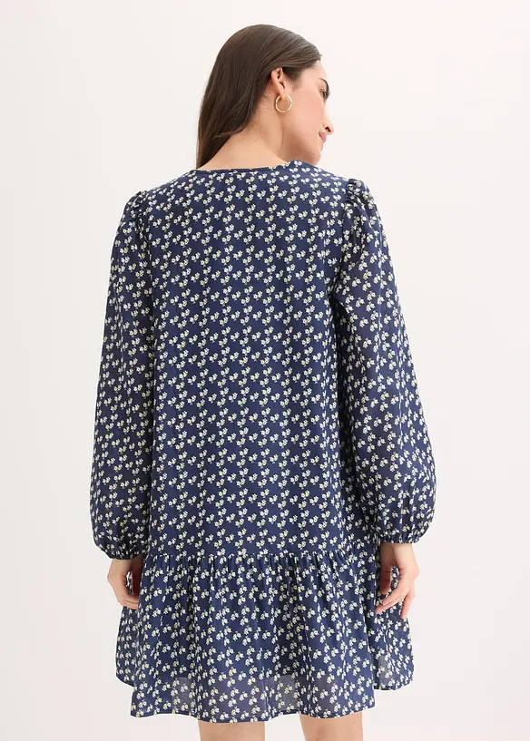 Miniabito in crinkle operato, bonprix