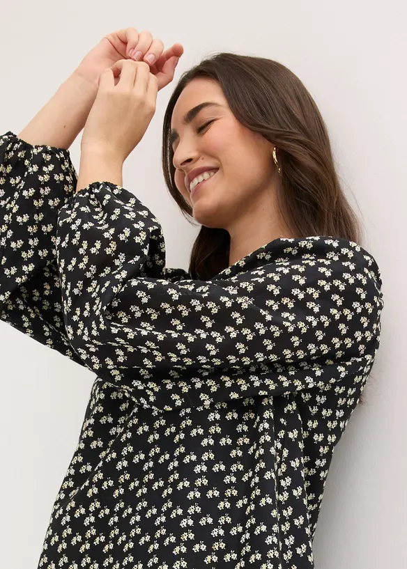 Miniabito in crinkle operato, bonprix