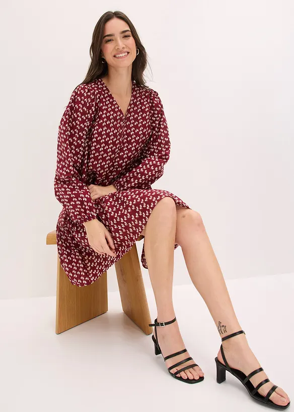 Miniabito in crinkle operato, bonprix