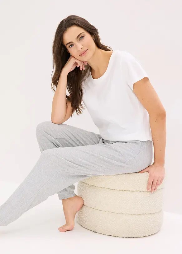 Pantaloni da casa in leggera viscosa a coste, bonprix