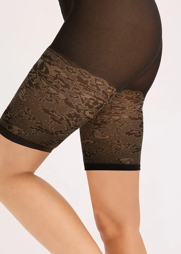 Ciclisti antisfregamento 110 DEN con pizzo stampato, bonprix