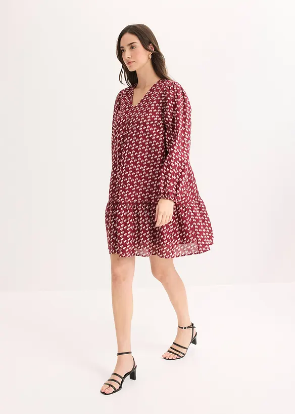 Miniabito in crinkle operato, bonprix