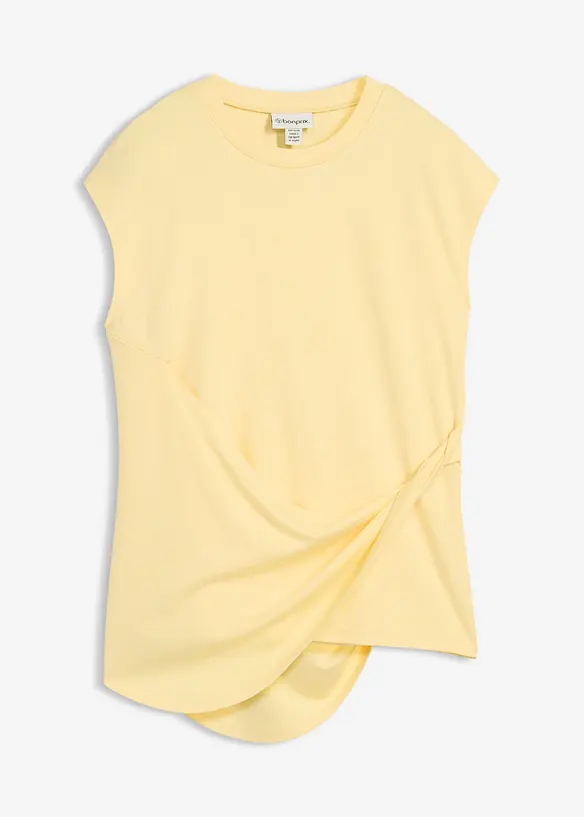 Maglia in misto viscosa con orlo asimmetrico, bonprix