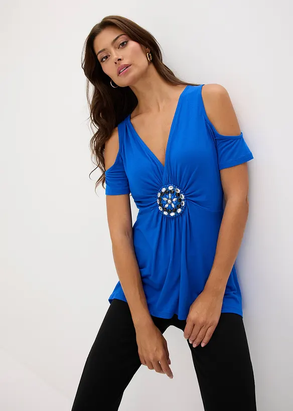 Maglia in mesh con cut-out sulle spalle, bonprix