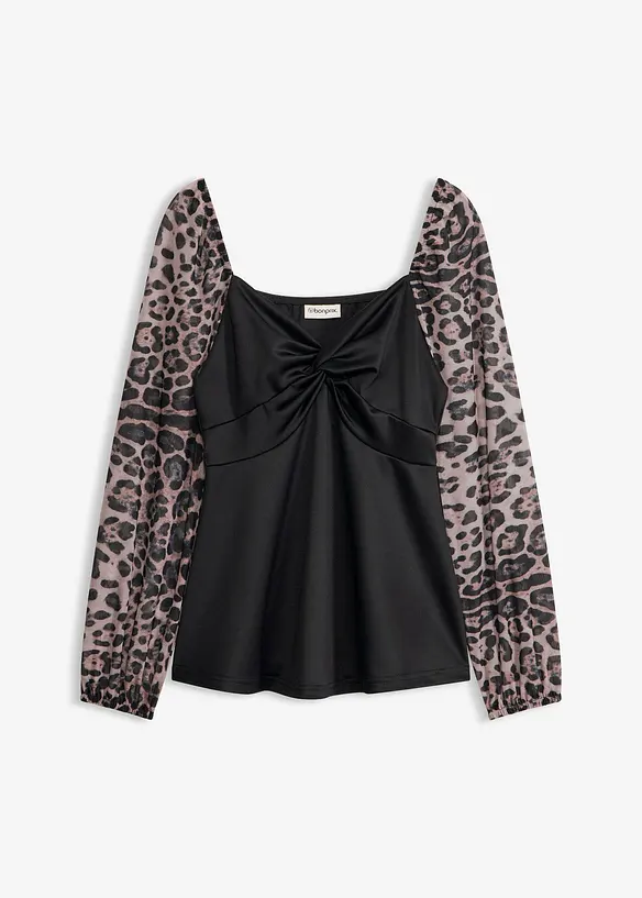 Maglia con maniche lunghe in mesh, bonprix