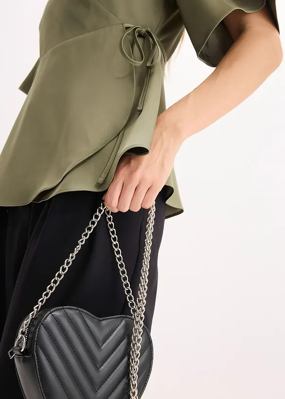 Blusa a maniche corte con scollatura profonda, bonprix