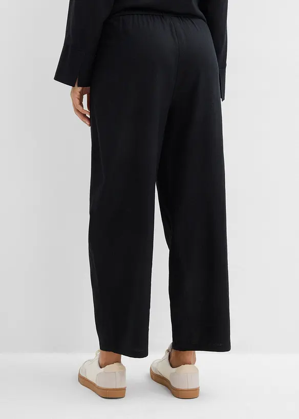 Pantaloni barrel in misto lino leggero, bonprix