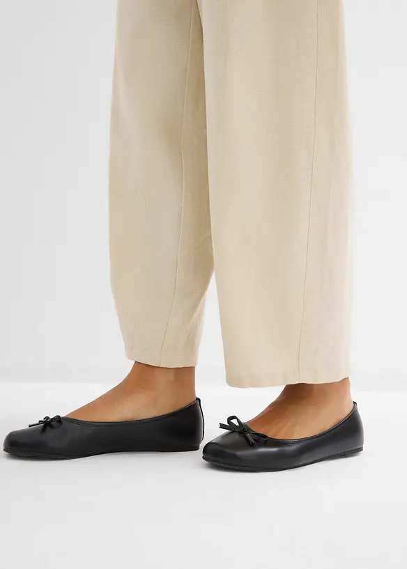 Pantaloni barrel in misto lino leggero, bonprix