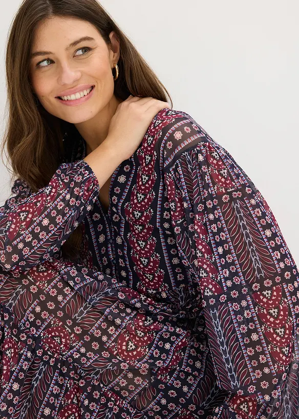 Abito tunica in morbido mesh, bonprix