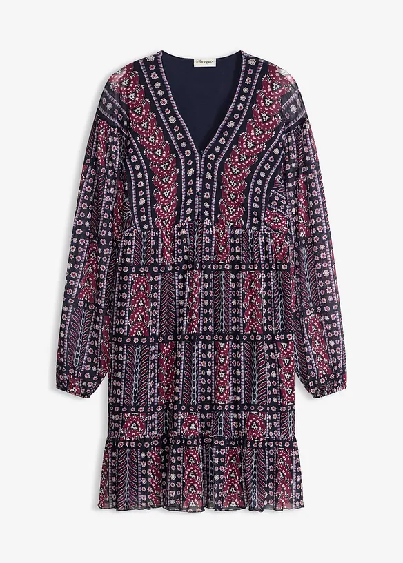 Abito tunica in morbido mesh, bonprix