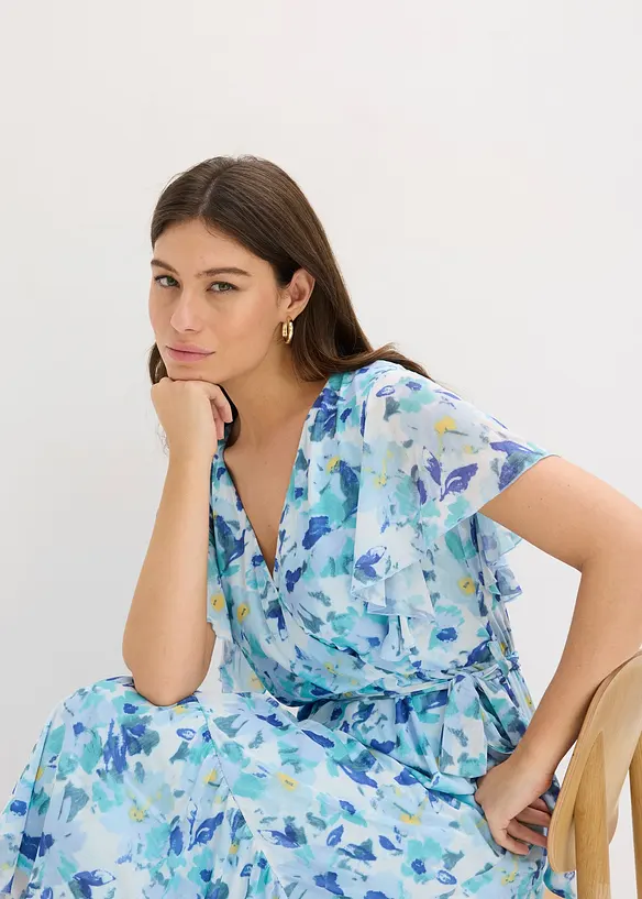 Abito midi in morbido mesh, bonprix