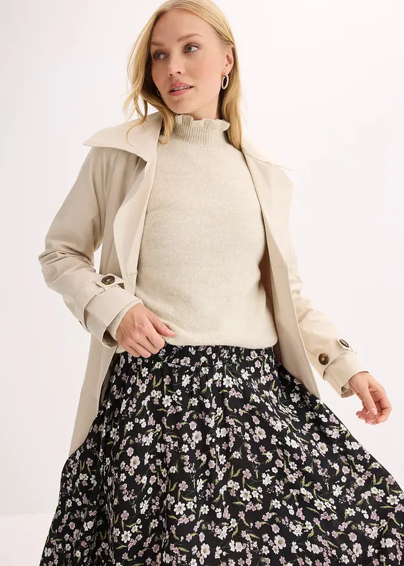 Gonna midi in pura viscosa, bonprix