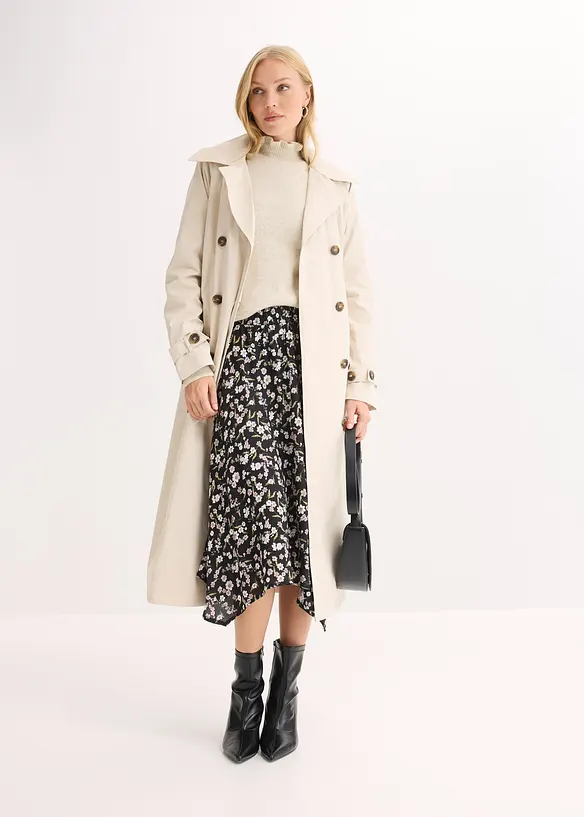 Gonna midi in pura viscosa, bonprix