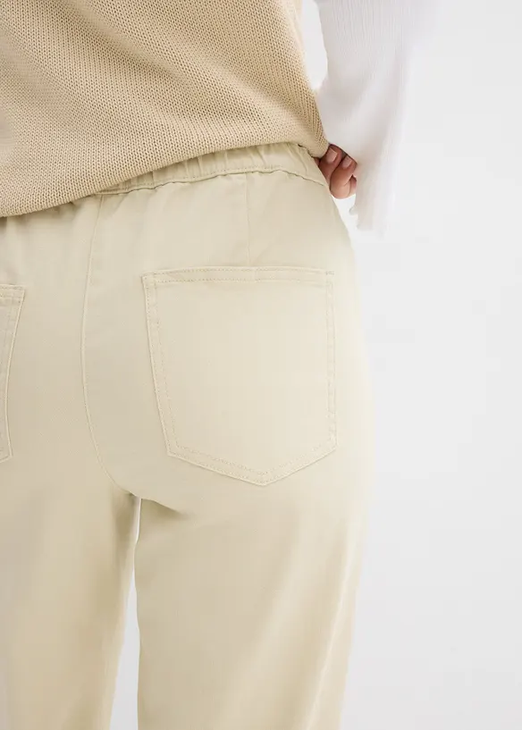 Pantaloni a palazzo con cinta comoda, vita alta, bonprix