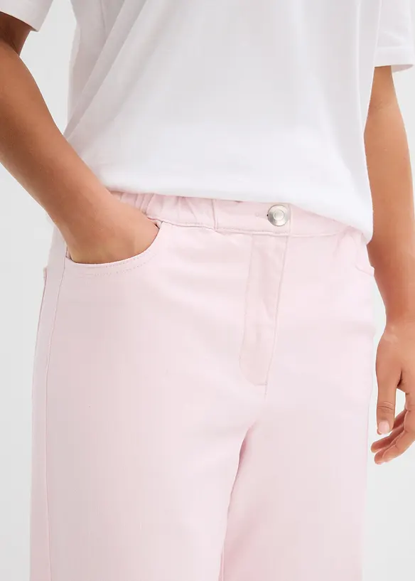 Pantaloni a palazzo con cinta comoda, vita alta, bonprix