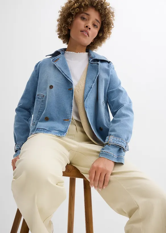 Pantaloni a palazzo con cinta comoda, vita alta, bonprix