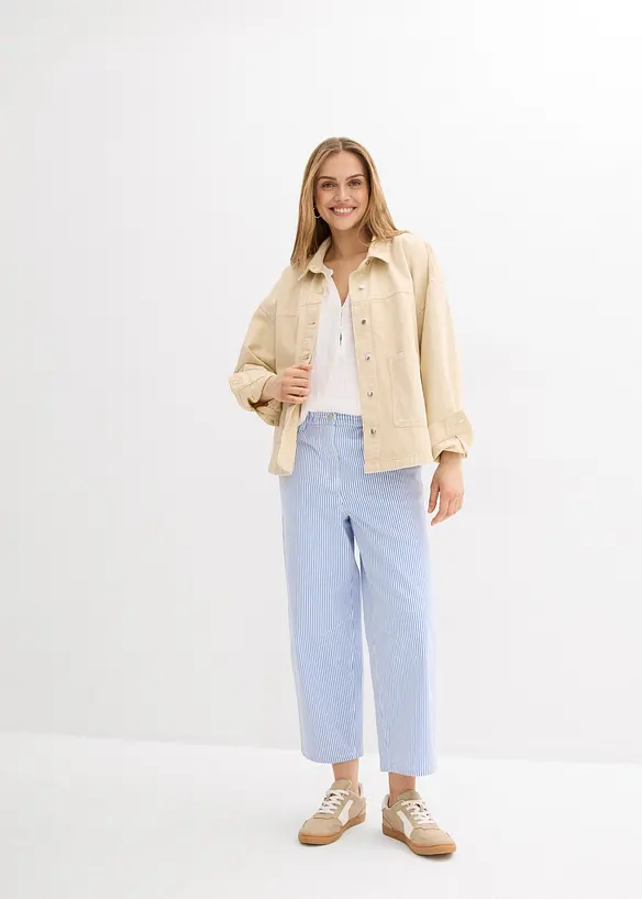 Pantaloni barrel con cinta comoda, vita alta, bonprix