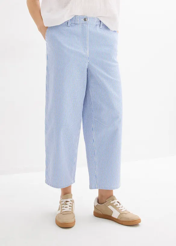 Pantaloni barrel con cinta comoda, vita alta, bonprix