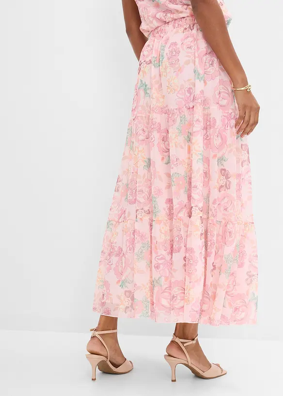 Gonna lunga in mesh morbido, bonprix