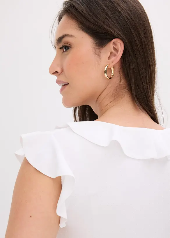 Maglia con volant, bonprix