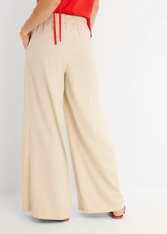 Pantaloni a palazzo in misto viscosa, bonprix