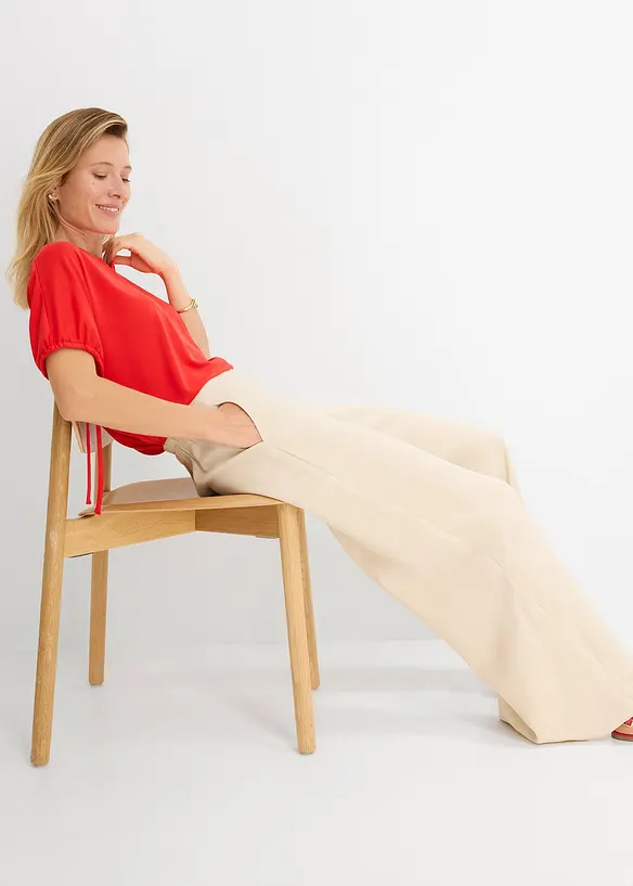 Pantaloni a palazzo in misto viscosa, bonprix