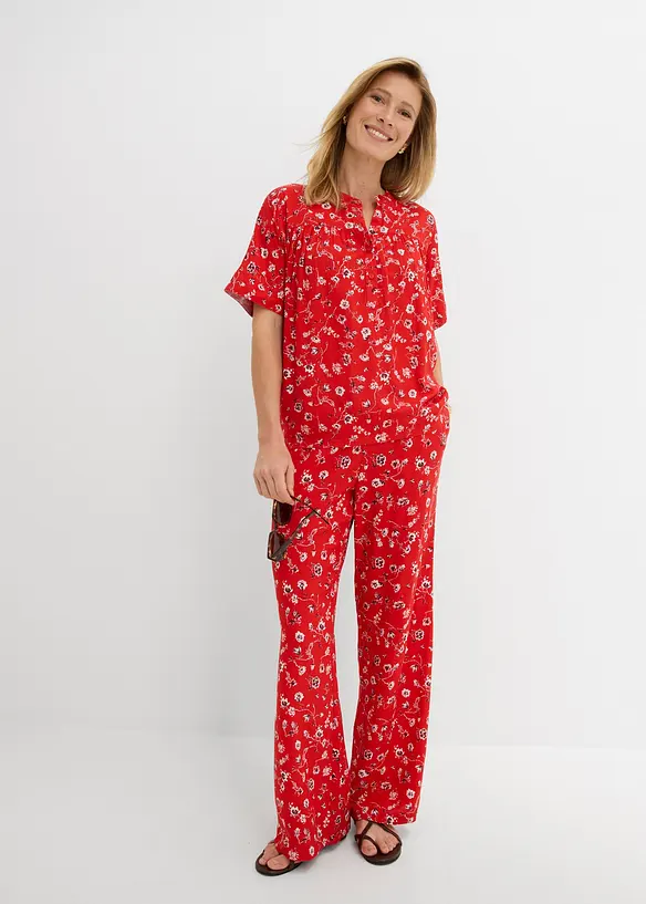 Pantaloni con elastico in vita in viscosa fluida, bonprix