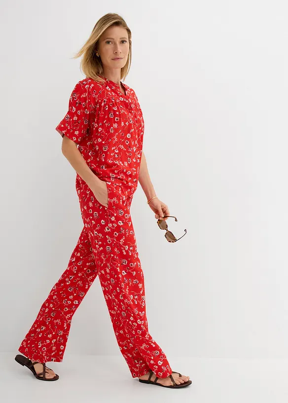 Pantaloni con elastico in vita in viscosa fluida, bonprix