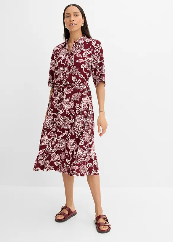 Abito chemisier in viscosa fluente, bonprix