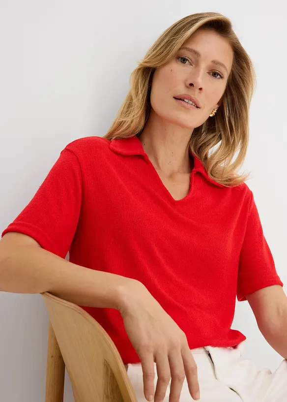 Polo effetto maglia, bonprix