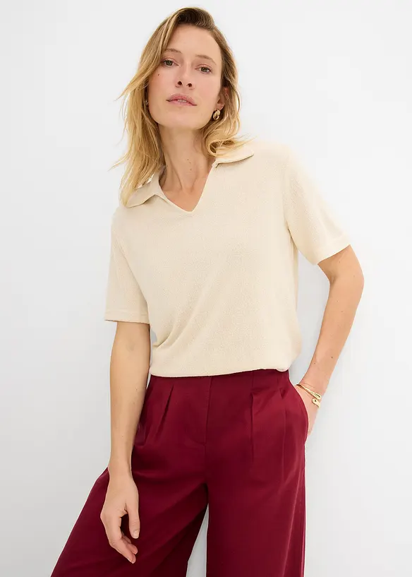 Polo effetto maglia, bonprix