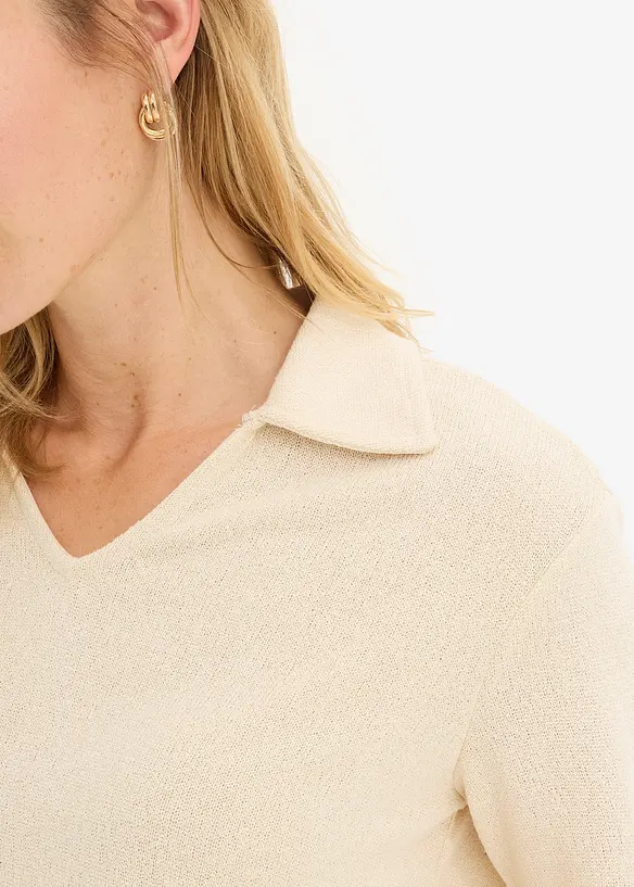 Polo effetto maglia, bonprix