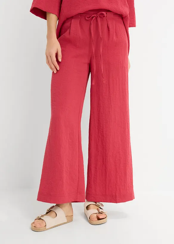 Pantaloni culotte in misto viscosa fluente, bonprix