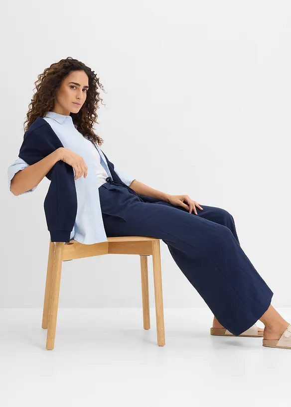 Pantaloni culotte in misto viscosa fluente, bonprix