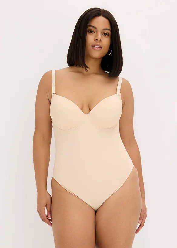 Body multifunzione con effetto modellante medio e schiena scoperta, bonprix