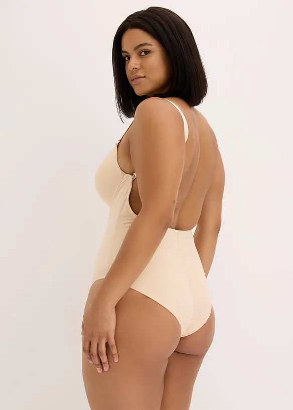 Body multifunzione con effetto modellante medio e schiena scoperta, bonprix