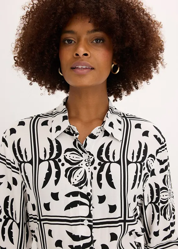 Abito chemisier in viscosa fluente, bonprix