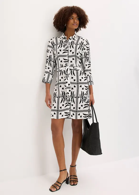 Abito chemisier in viscosa fluente, bonprix