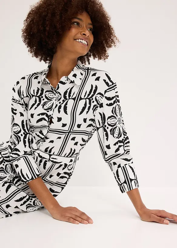 Abito chemisier in viscosa fluente, bonprix