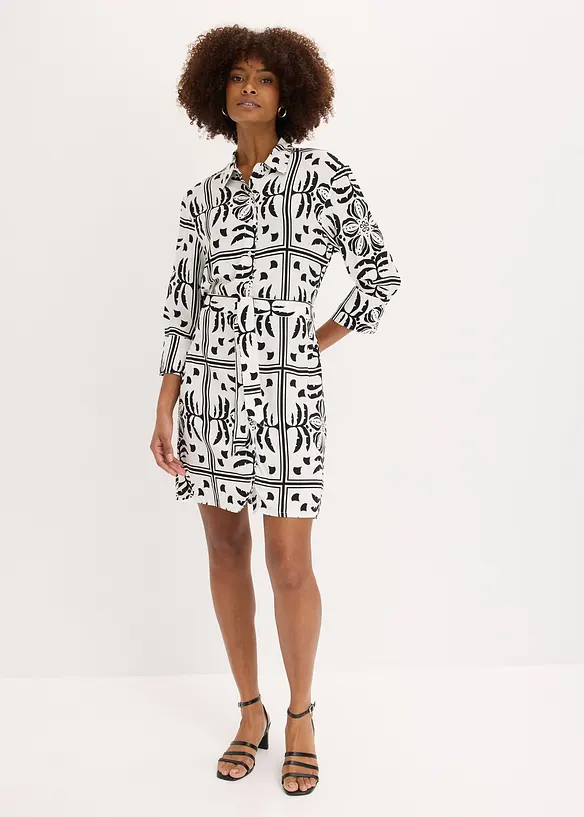 Abito chemisier in viscosa fluente, bonprix