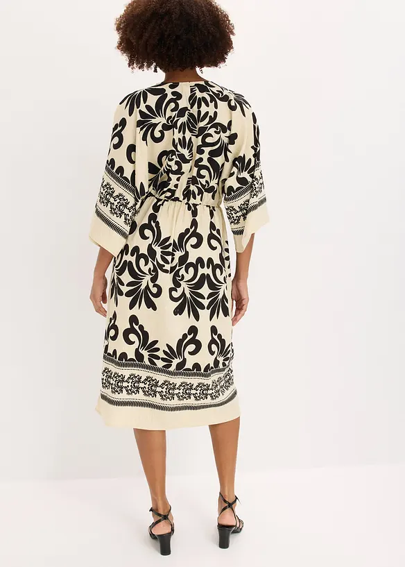 Abito midi in misto viscosa fluente, bonprix