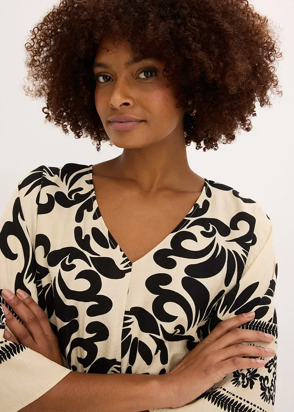 Abito midi in misto viscosa fluente, bonprix